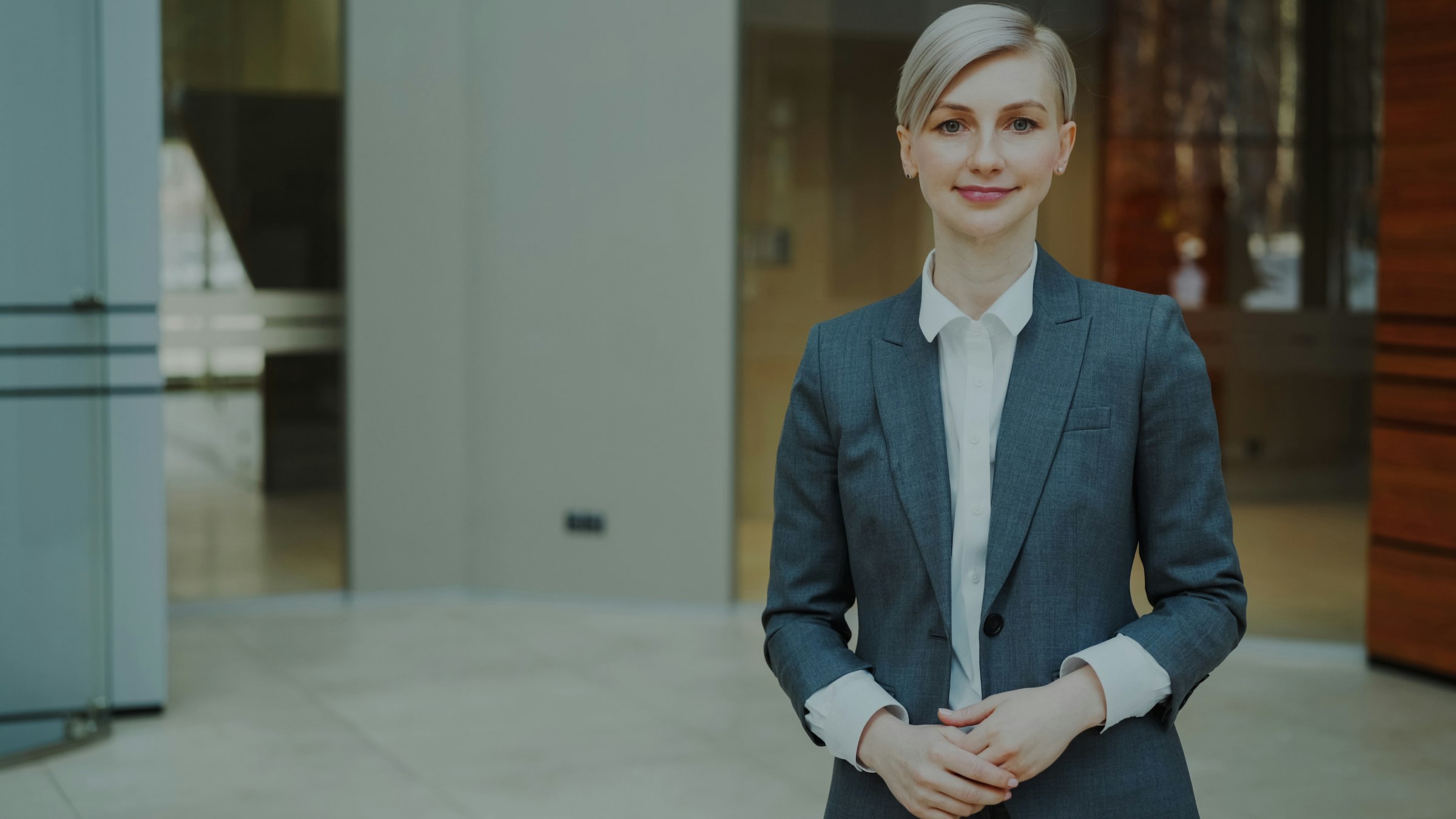 Confident business owner in a modern office
