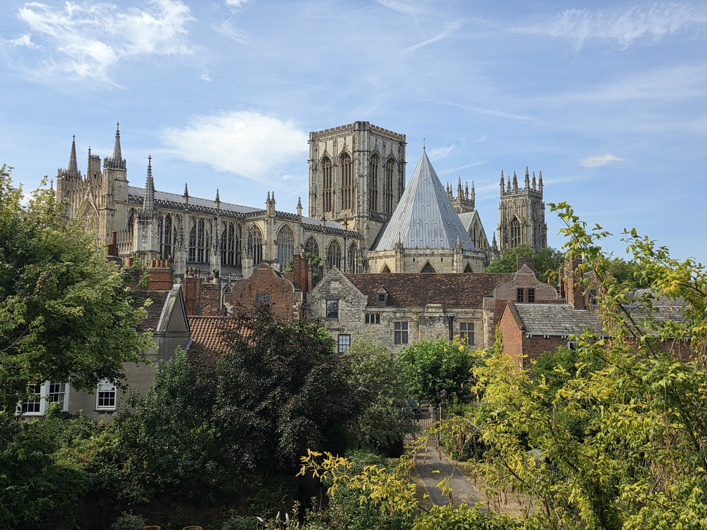 York Minster seen across the city's rooftops